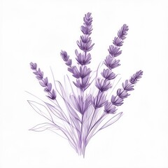 Naklejka premium Lavender flowers are fragrant purple flowers and beautiful.