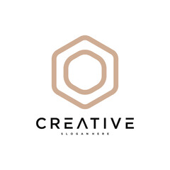 Creative abstract initial letter O logo design. Preamium Vector