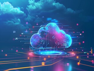 Cloud computing technology concept - ai