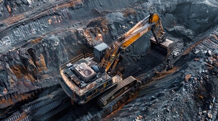 Excavator in a Coal Mine.