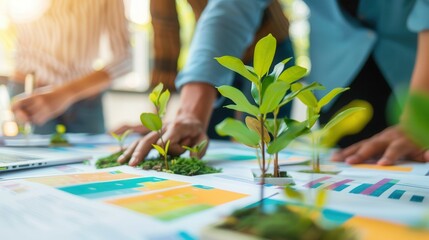 Collaborative Professionals Strategizing Community Outreach Programs with a Focus on Social Responsibility in Business