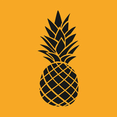 Fototapeta premium Tropical fruit pineapple logo design