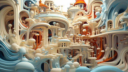 Surreal Mushroom City