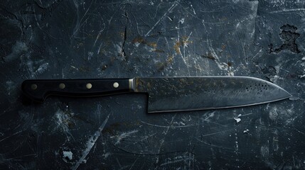 Knife on dark background