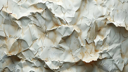 Crinkled White Surface with Rust