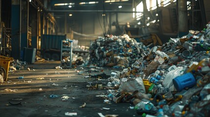 Center for the recycling of household waste