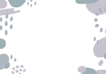 ブルーのペイント風フレームセット