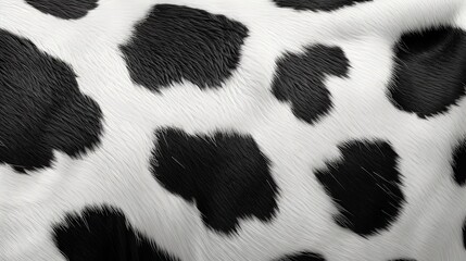 Seamless pattern of cow skin, black and white patches, animal print texture, wallpaper design, Digital illustration, High definition, Smooth gradients