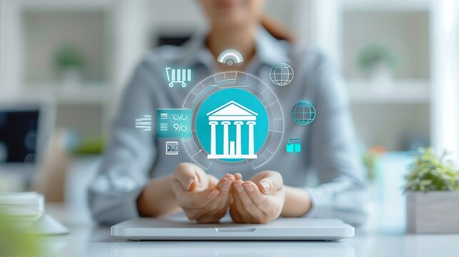 Virtual banking with digital solutions on the web, Virtual, Digital banking, Web