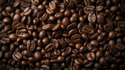 Obraz premium Textured coffee surface with a blend of light and dark brown tones, reminiscent of roasted coffee beans