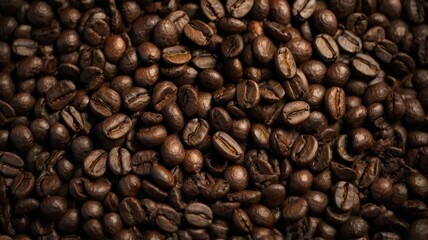 Textured coffee surface with a blend of light and dark brown tones, reminiscent of roasted coffee beans