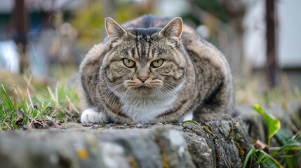 Chunky Cat with a Delightful and Plump Appearance