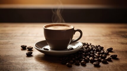 Warm coffee backdrop with a gradient effect, transitioning from deep espresso to creamy latte hues