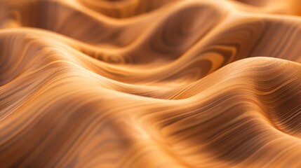 Obraz premium Smooth, wavy wooden texture in warm tones