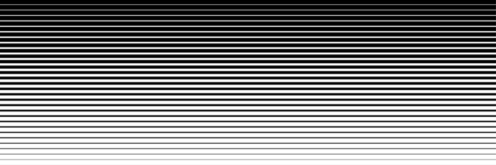 Geometric pattern of black lines on a white background. Half tone gradient line pattern. Monochrome faded halftone black horizontal lines. Striped gradient wallpaper drawn in ink. Vector illustration.