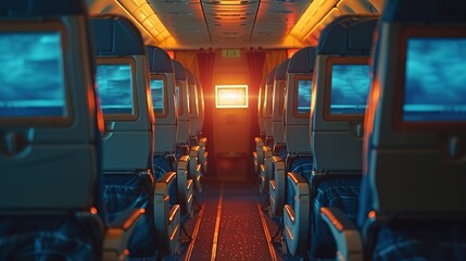 Passenger Entertainment Mockup: Airplane Seat Technology