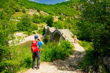 Zagorohoria stone bridge, Greece. Plakidas arch bridge	