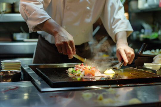 日本の鉄板焼きレストラン
