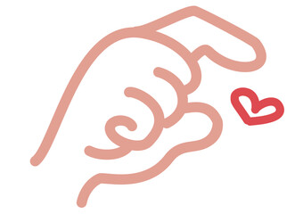 Fototapeta premium Hands heart illustration