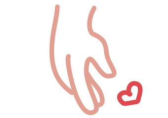 Obraz premium hand with heart