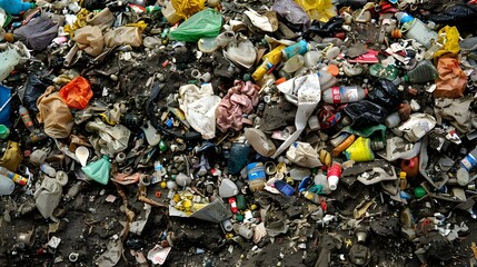 dirty garbage mountain