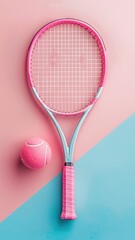 Pink paddle tennis balls and the net of a blue paddle tennis court,Tennis balls lying on tennis court and the net sport,healthy lifestyle,sport and hobbies,activity,selective focus.
