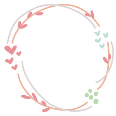 frame with flowers and butterflies