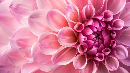Fototapeta premium A_close-up_of_a_pink_dahlia_flower_in_full_bloom