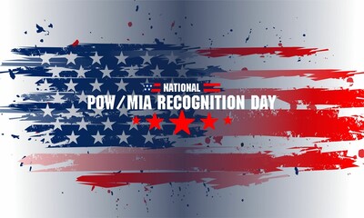 National POW MIA Recognition Day September 15 Background Vector Illustration