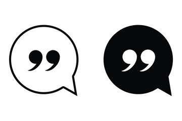 Quote icon vector illustration. Quotation mark sign and symbol