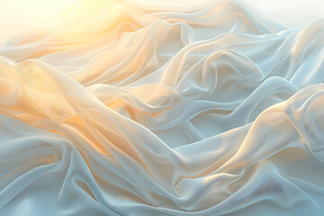 Obraz premium Soft, White Fabric Draped in Sunlight