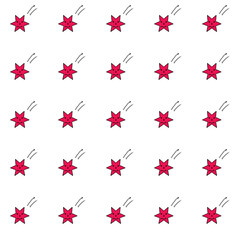 red stars on white background