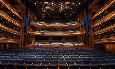 Obraz premium Empty Auditorium Seats Awaiting the Performance