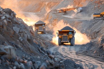 Blasting with advanced machinery for mineral purification showcases high-tech techniques in modern mining.