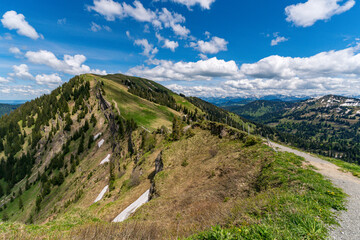 Mountain tour over the Brunnenauscharte to the Hochgrat on the Nagelfluhkette