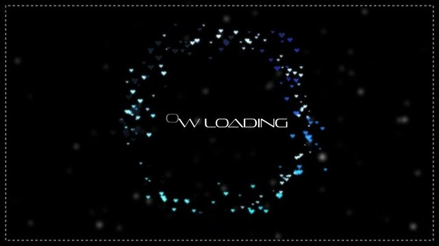 配信者向け ローディング画面 待機画面　
かわいい おしゃれ 青 ハート