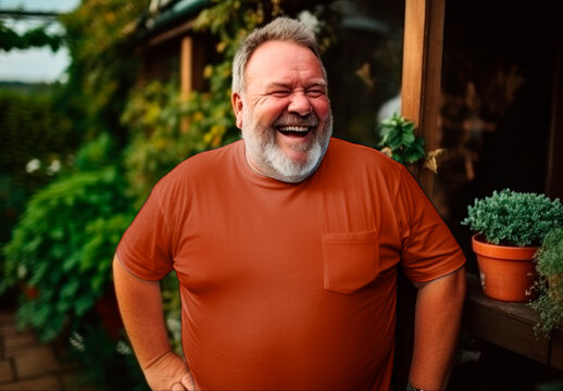 Apparel Men Plus Size Tshirt Mockup With Generative AI
