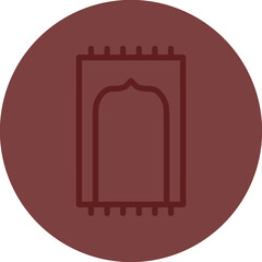 prayer mat Vector Line Maroon Circle Maroon