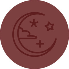 Fototapeta premium night sky Vector Line Maroon Circle Maroon