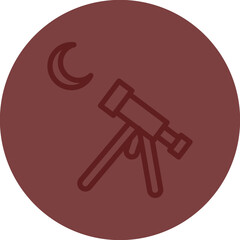 moon sighting Vector Line Maroon Circle Maroon