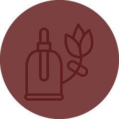 Obraz premium rosewater Vector Line Maroon Circle Maroon