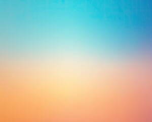 Obraz premium Softly blended abstract gradient background featuring calming blue and vibrant orange hues merging in a harmonious blur of pastel colors, evoking a sense of serenity.