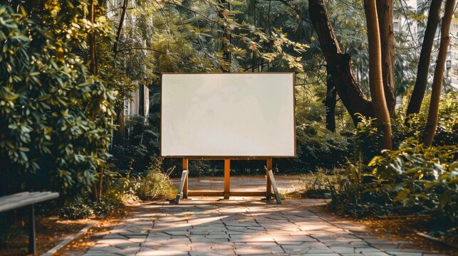 Empty canvas template outdoors