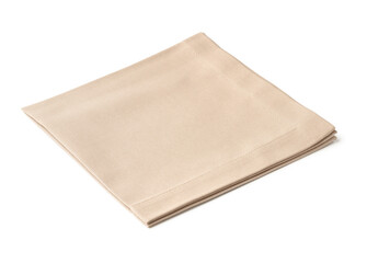 Fabric Napkins Laid Flat on White Background