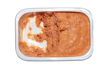 Minced meat pate with tomatoes.The spread is meat.Pate with tomato.