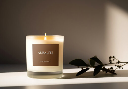  Product Candle Jar Label Mockup With Generative AI
