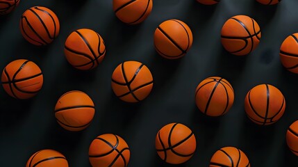 Obraz premium basketball on black background. 