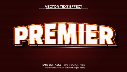 Editable text effect premier 3d Cartoon template style