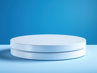 A modern, circular acrylic table with a clear glass top. The minimalist design features clean lines and a space-saving base, making it an easy to clean and versatile addition to any room.