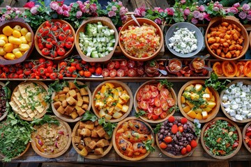 A photograph of a Muslim Ramadan Iftar, families breaking fast, warm and festive.